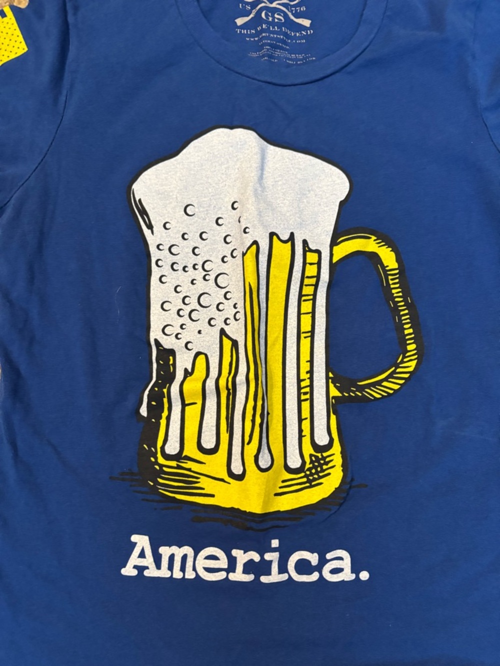 Grunt style size small shirt, blue&yellow in color - Picture 2 of 7